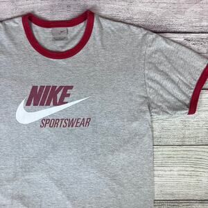 Vintage Nike Silver Tag Big Logo Ringer Style T-shirt